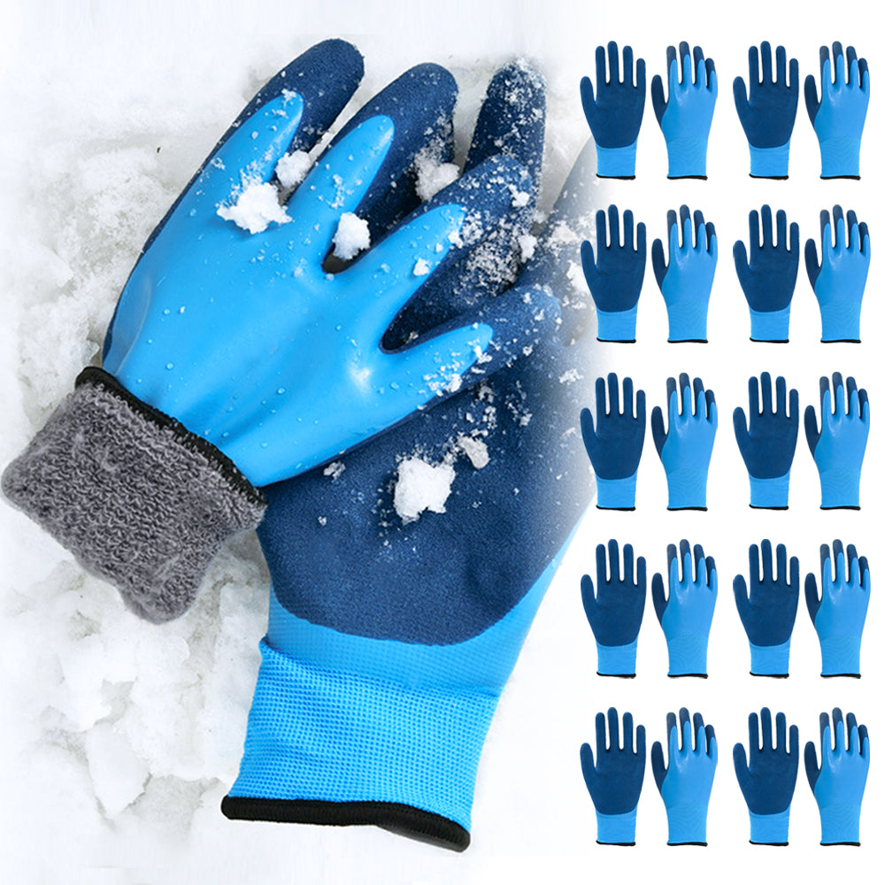 10 Pairs Waterproof Winter Work Gloves Freezer Gloves